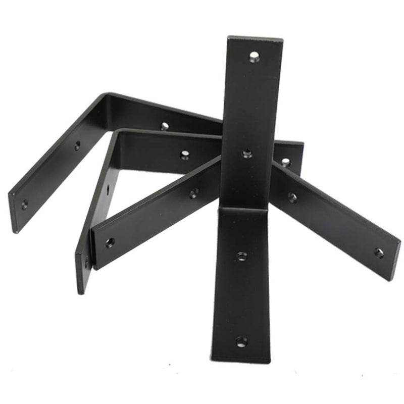 WINKER Corner Brace 4 Pcs Shelf Bracket Heavy Duty Black Steel L WINKER Corner Brace, Decorative Joint Angle Bracket for Shelf 6 InchX6 Inch Shelves Wall Hanging Bracket with Screws - Image 5